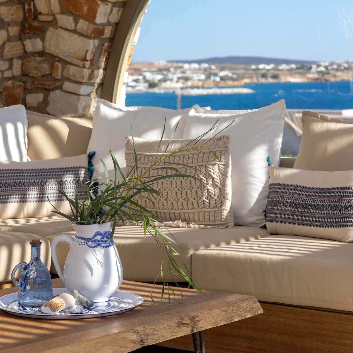 Almyra. Unwind in our chic exterior lounge, where the comfort of plush seating meets the endless embrace of the Aegean horizon. 
.
#AmalgamHomes #ArtOfComfort #GreekGetaways #IslandEscapes #SerenitySeeker #CoastalCharm #MinimalistLiving #GreekIslands #CycladesMagic #SeasideBliss #VisitGreece #DiscoverGreece #TravelInspiration #SavorTheMoment #DreamDestinations #TranquilRetreats #Paros #Naxos #Mykonos #Tinos